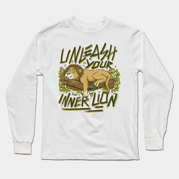 Unleash your inner Lion Long Sleeve T-Shirt by Digital-Zoo